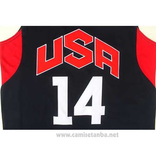 Camiseta USA 2012 Anthony Davis #14 Negro